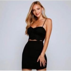 NWT WINDSOR ALL ABOUT YOU LACE MINI DREES. BLACK. SIZE SMALL.